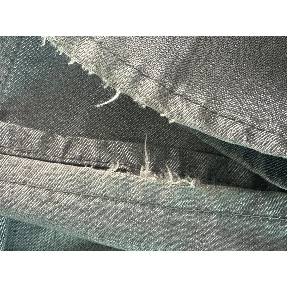 Vintage Y2K Old Skool Jeans Mens 36x31 Silver Grey Metal Sheen Wash Straight Leg